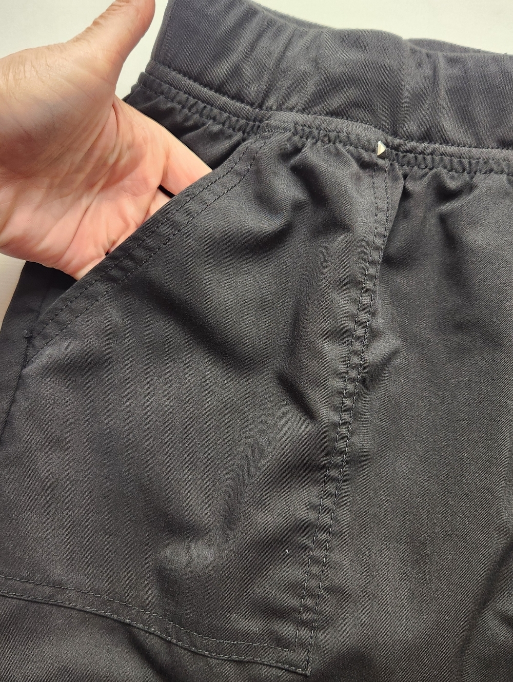 ⭐️Scrubstar BLACK Jogger Scrub Pants Size Large Performance Stretch Cargo Pocket - Picture 6 of 11